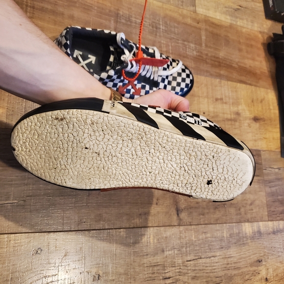 OFF-WHITE VULC LOW - Checker Black & White | Size US 10 Eur 43 - Slightly Worn - Picture 9 of 10
